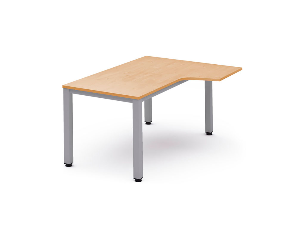 MESA OFICINA ROCADA SERIE EXECUTIVE FORMA EN L DERECHA 160X110 CM ACABADO GRIS/HAYA