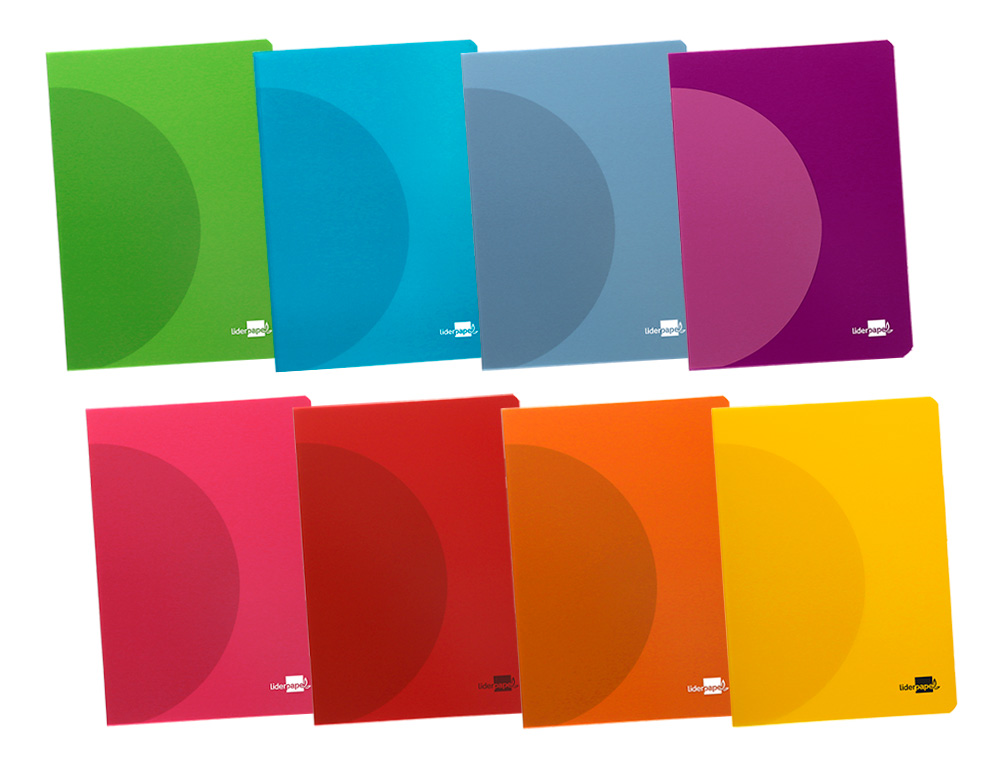 LIBRETA LIDERPAPEL 360 TAPA DE PLASTICO A4 48 HOJAS 90G/M2 HORIZONTAL CON MARGEN COLORES SURTIDOS
