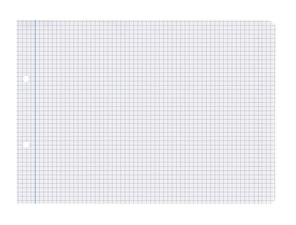 RECAMBIO LIDERPAPEL CUARTO APAISADO 100 HOJAS 60GR CUADRO 4 MM 2 TALADROS CON MARGEN