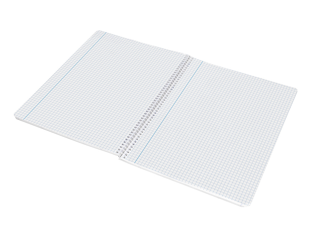 CUADERNO ESPIRAL LIDERPAPEL FOLIO SMART TAPA BLANDA 80H 60GR CUADRO 4MM CON MARGEN COLORES SURTIDOS