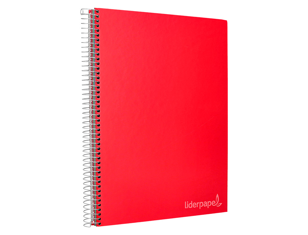 CUADERNO ESPIRAL LIDERPAPEL A4 MICRO JOLLY TAPA FORRADA 140H 75GR CUADRO 4MM 5 BANDAS 4 TALADROS COLORES SURTIDOS