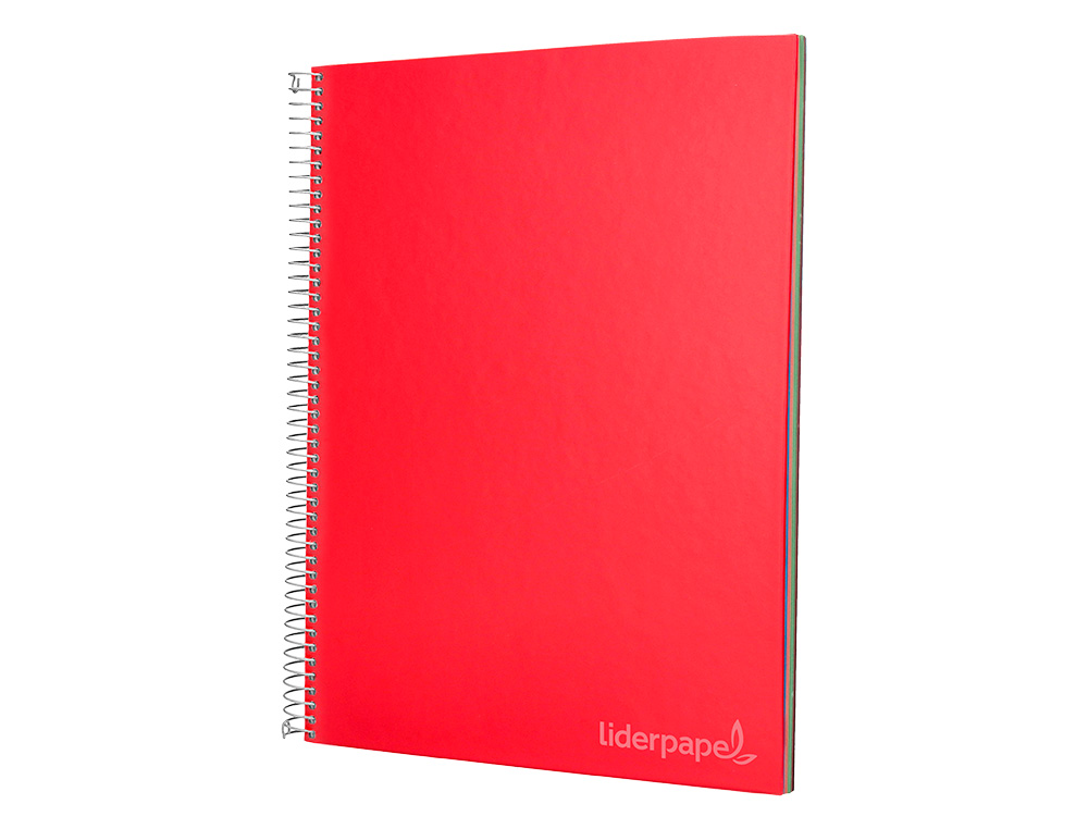 CUADERNO ESPIRAL LIDERPAPEL A4 MICRO JOLLY TAPA FORRADA 140H 75GR CUADRO 4MM 5 BANDAS 4 TALADROS COLORES SURTIDOS
