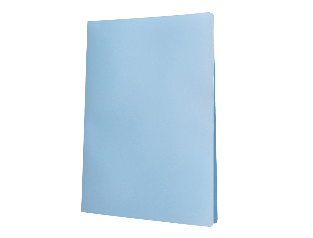 CARPETA LIDERPAPEL ESCAPARATE 10 FUNDAS POLIPROPILENO DIN A4 CELESTE OPACO