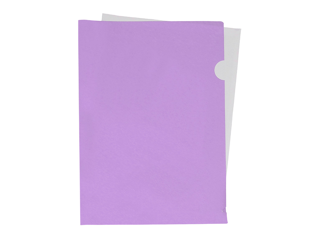 CARPETA LIDERPAPEL DOSSIER UERO POLIPROPILENO DIN A4 LAVANDA OPACO 20 HOJAS