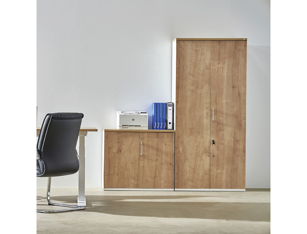 ARMARIO ROCADA CON UN ESTANTES SERIE STORE 78X90X45 CM ACABADO GRIS/GRIS