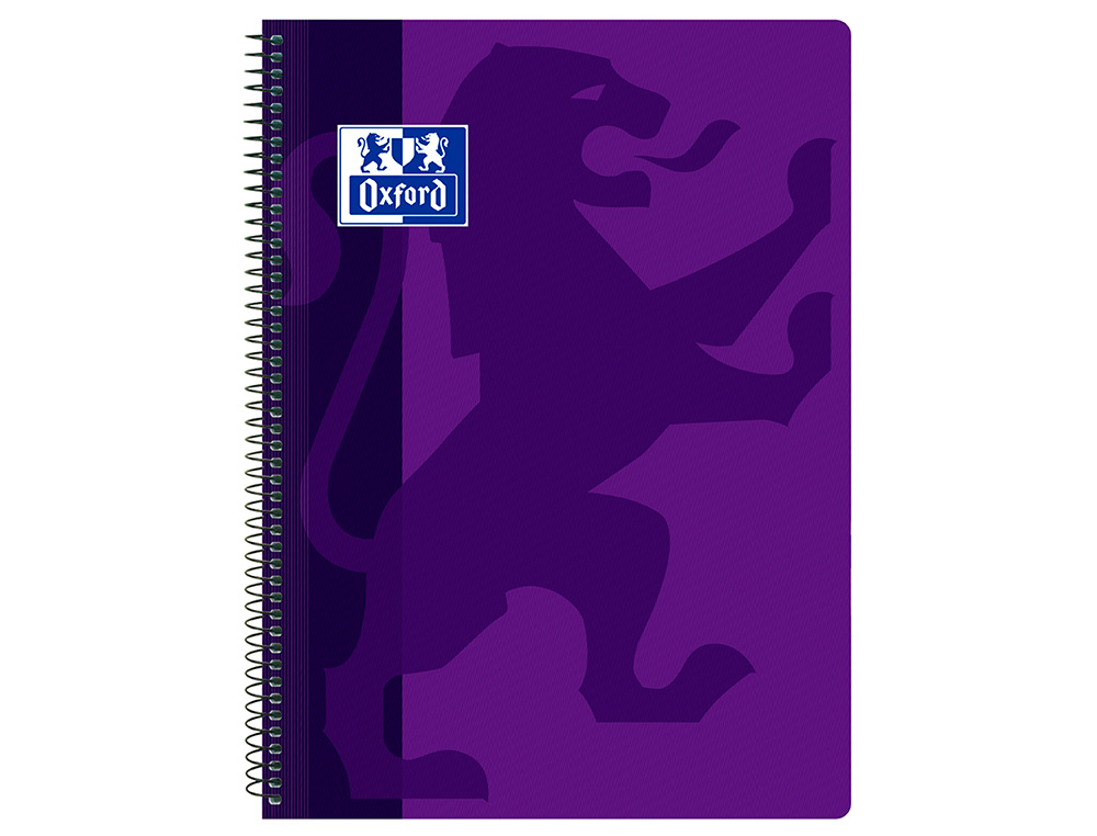 CUADERNO ESPIRAL OXFORD SCHOOL CLASSIC TAPA POLIPROPILENO FOLIO 80 HOJAS CUADRO 4 MM CON MARGEN