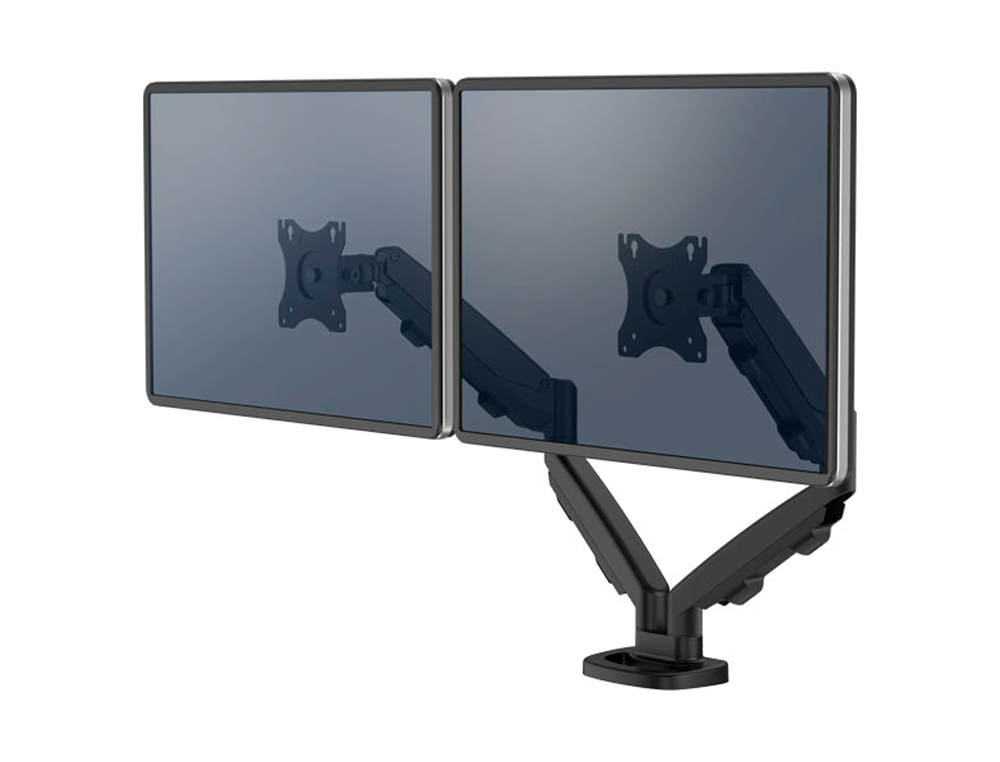 BRAZO PARA MONITOR FELLOWES SERIE EPPA AJUSTABLE ALTURA 2 PANTALLAS NORMATIVA VESA HASTA 10 KG NEGRO