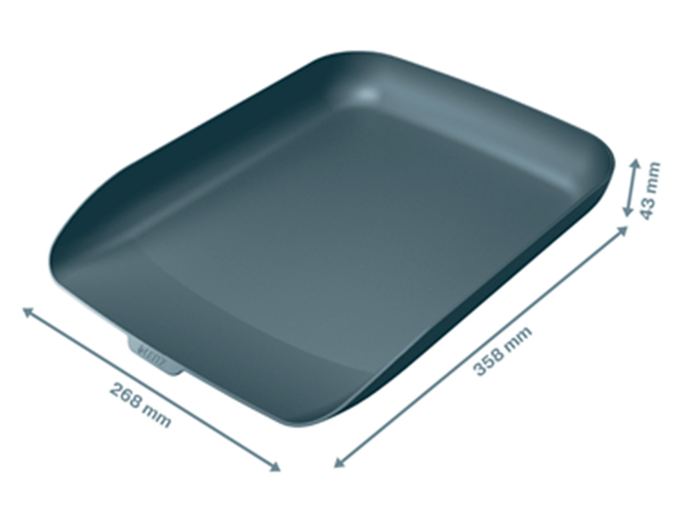 BANDEJA SOBREMESA PLASTICO LEITZ COSY GRIS 268X126X358 MM
