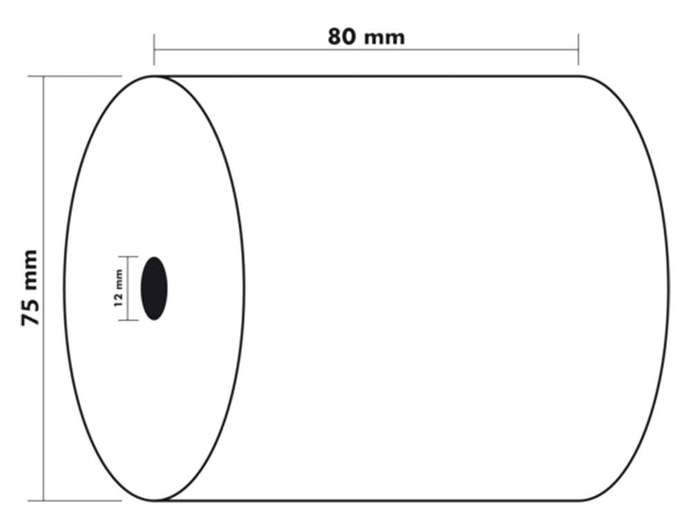 ROLLO SUMADORA EXACOMPTA TERMICO 80 MM X 80 MM 44 G/M2