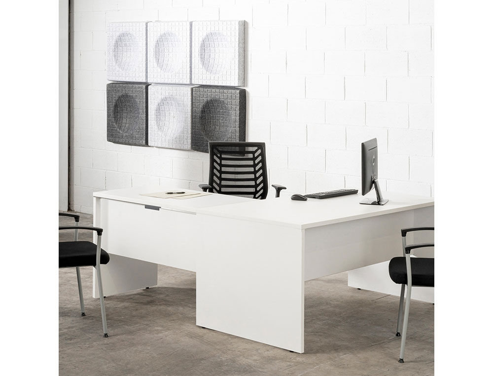 MESA DE OFICINA ROCADA WORK 2001AB02 GRIS/GRIS 140X80 CM