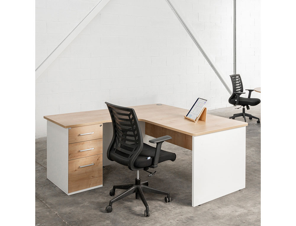 MESA DE OFICINA ROCADA WORK 2001AB02 GRIS/GRIS 140X80 CM