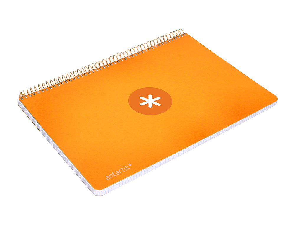 CUADERNO ESPIRAL ANTARTIK A4 MICRO TAPA DURA 80H 100GR CUADRO 5MM SIN BANDA4 TALADROS COLOR MOSTAZA