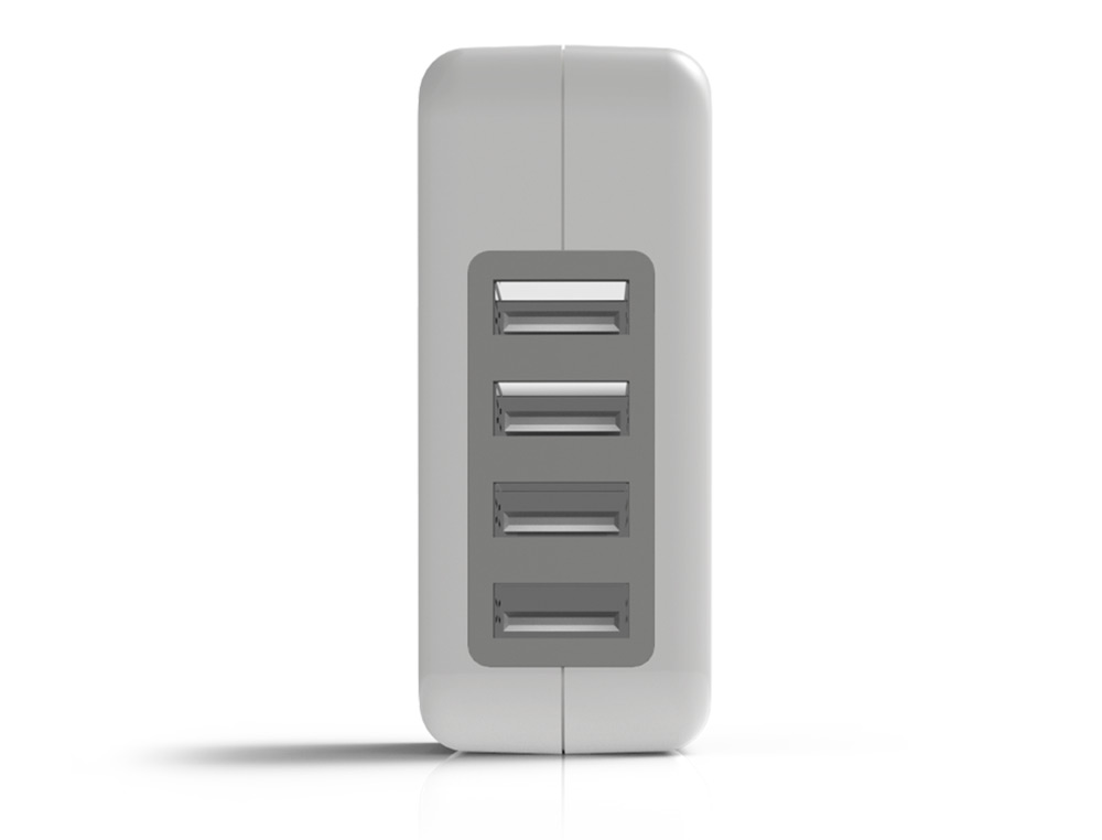 CARGADOR DE PARED GROOVY 2 USB + 2 USB-C 4.8A COLOR BLANCO
