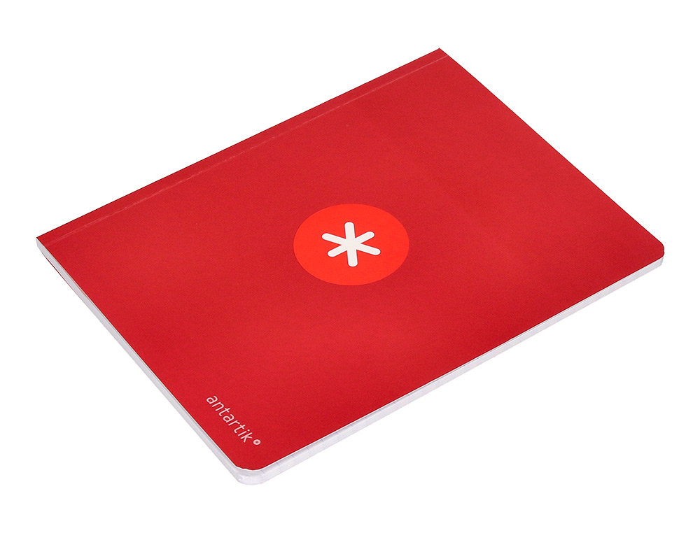 LIBRETA ANTARTIK A5+ PLUS COSIDA 48 HOJAS 90GR CUADRO 4MM CON MARGEN 6 COLORES SURTIDOS