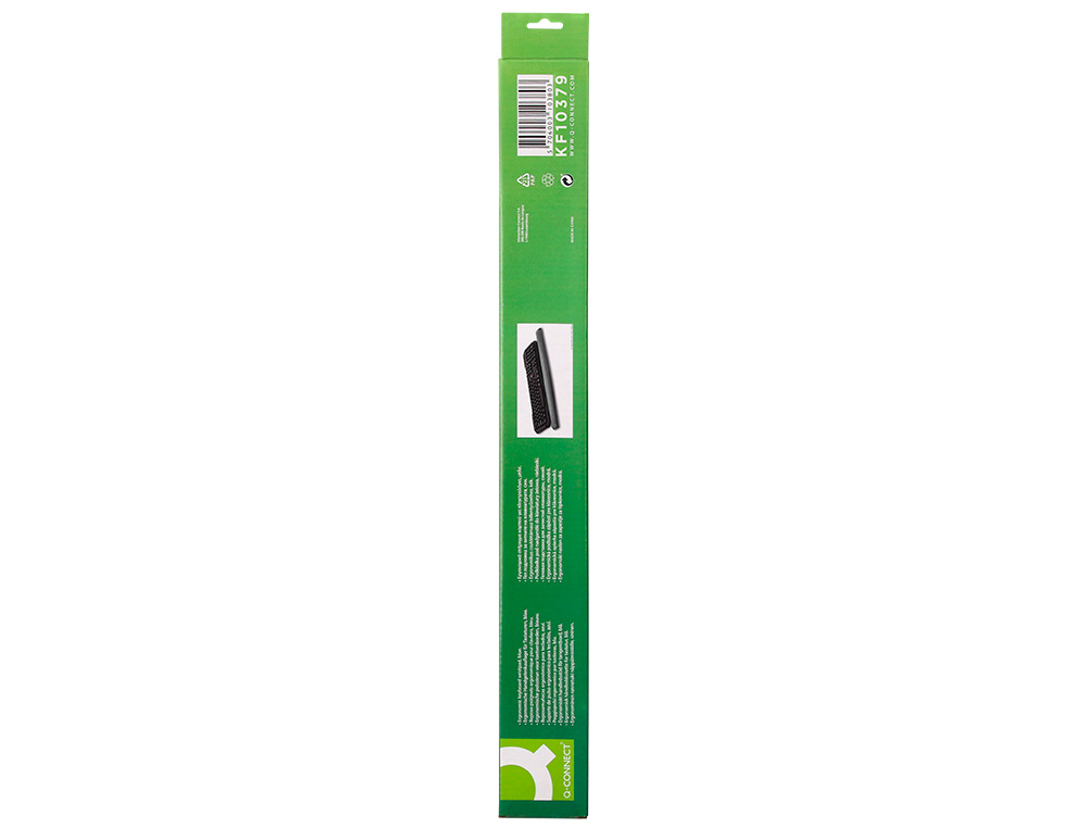 REPOSAMUÑECAS Q-CONNECT DE GEL PARA TECLADO COLOR NEGRO 525X58X17 MM