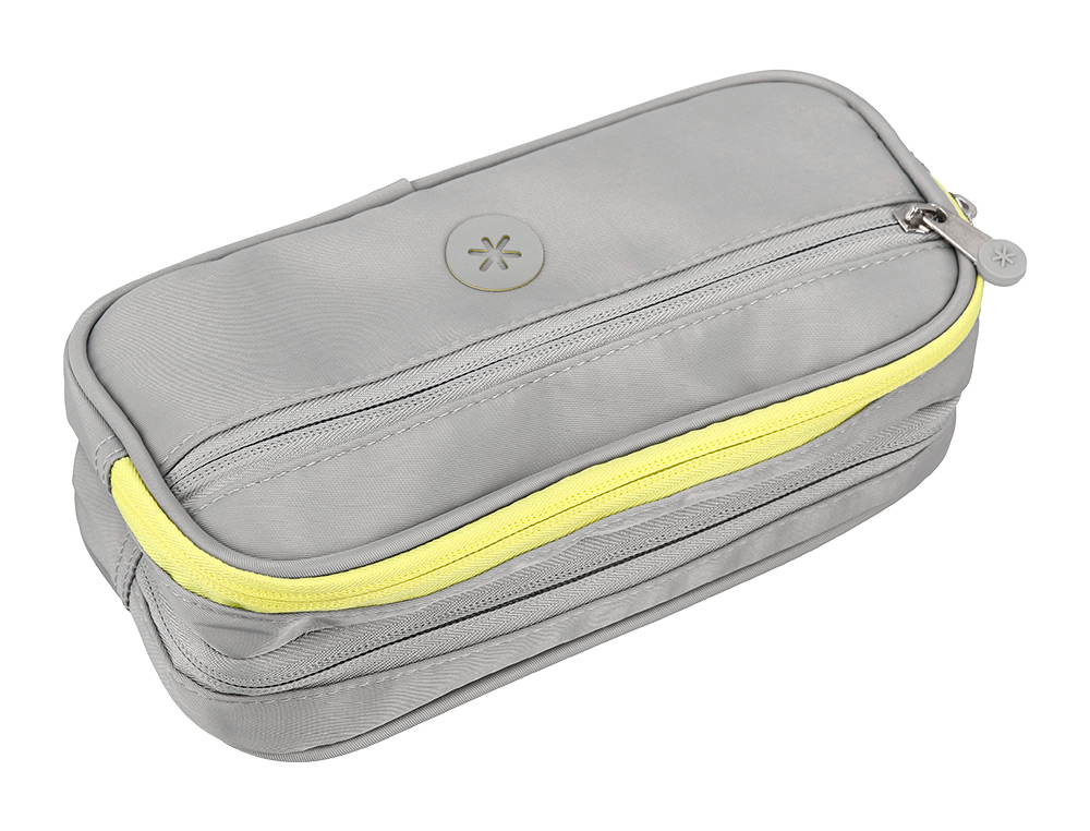 ESTUCHE PORTATODO ANTARTIK FUSION FLEX 3 CREMALLERAS GRIS COMPAERO MOCHILA 100X60X220 MM