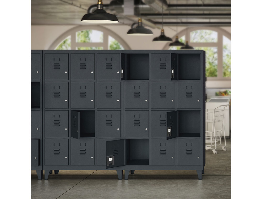 TAQUILLA METALICA ROCADA 300 1 MODULO 5 PUERTAS GRIS 330X500X1800 MM