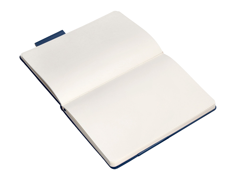 CUADERNO CON GOMILLA ANTARTIK NOTES TAPA DURA A4 HOJAS LISAS AZUL MARINO 100 HOJAS 80 GR FSC