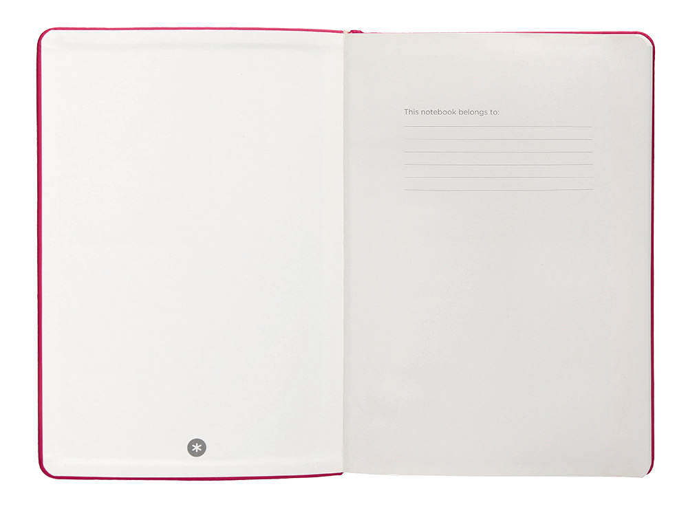 CUADERNO CON GOMILLA ANTARTIK NOTES TAPA DURA A5 HOJAS PUNTOS BURDEOS 100 HOJAS 80 GR FSC