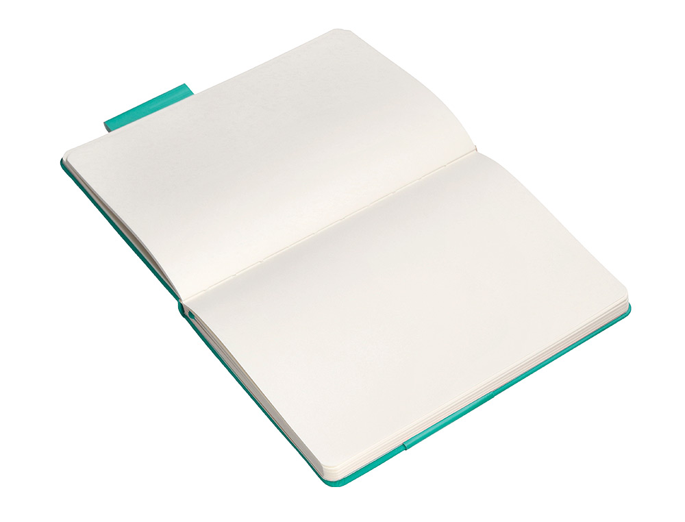 CUADERNO CON GOMILLA ANTARTIK NOTES TAPA DURA A5 HOJAS LISAS TURQUESA 100 HOJAS 80 GR FSC