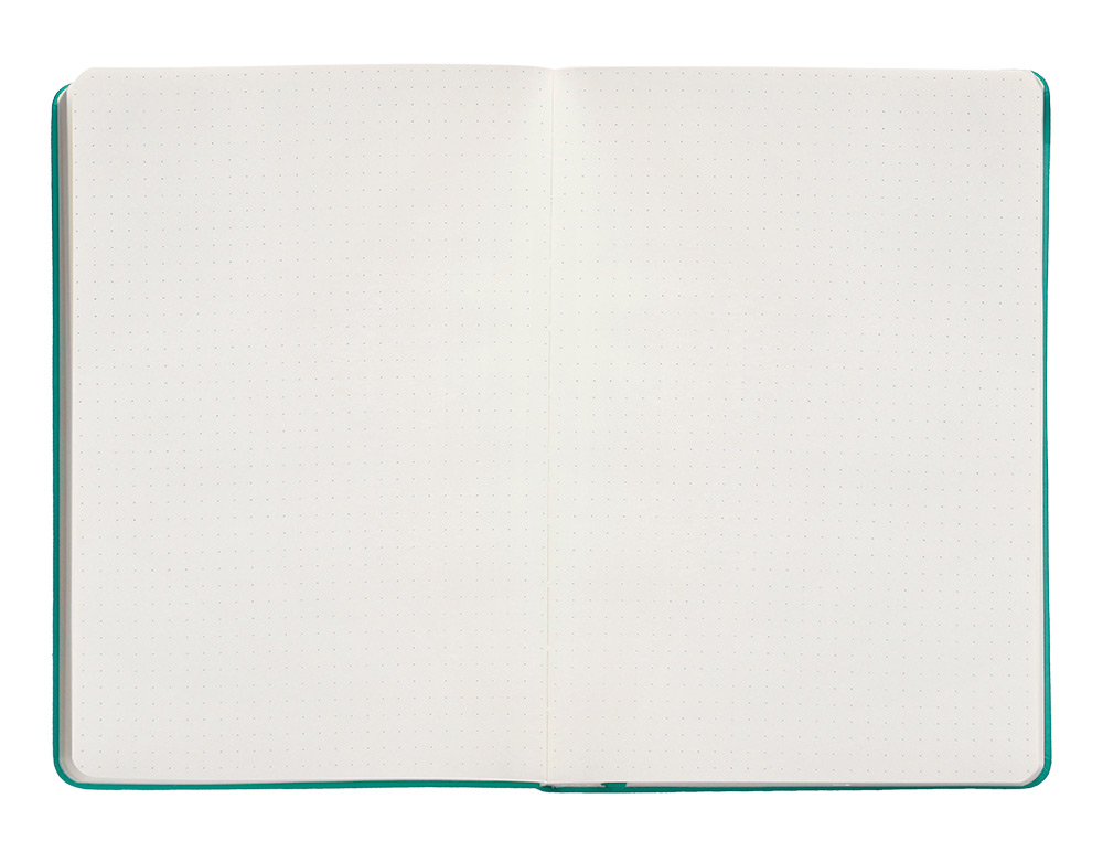 CUADERNO CON GOMILLA ANTARTIK NOTES TAPA DURA A5 HOJAS PUNTOS TURQUESA 100 HOJAS 80 GR FSC