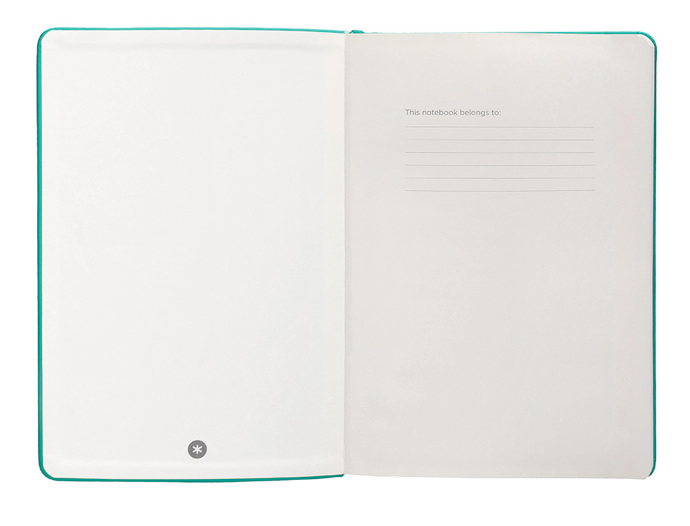CUADERNO CON GOMILLA ANTARTIK NOTES TAPA DURA A5 HOJAS PUNTOS TURQUESA 100 HOJAS 80 GR FSC