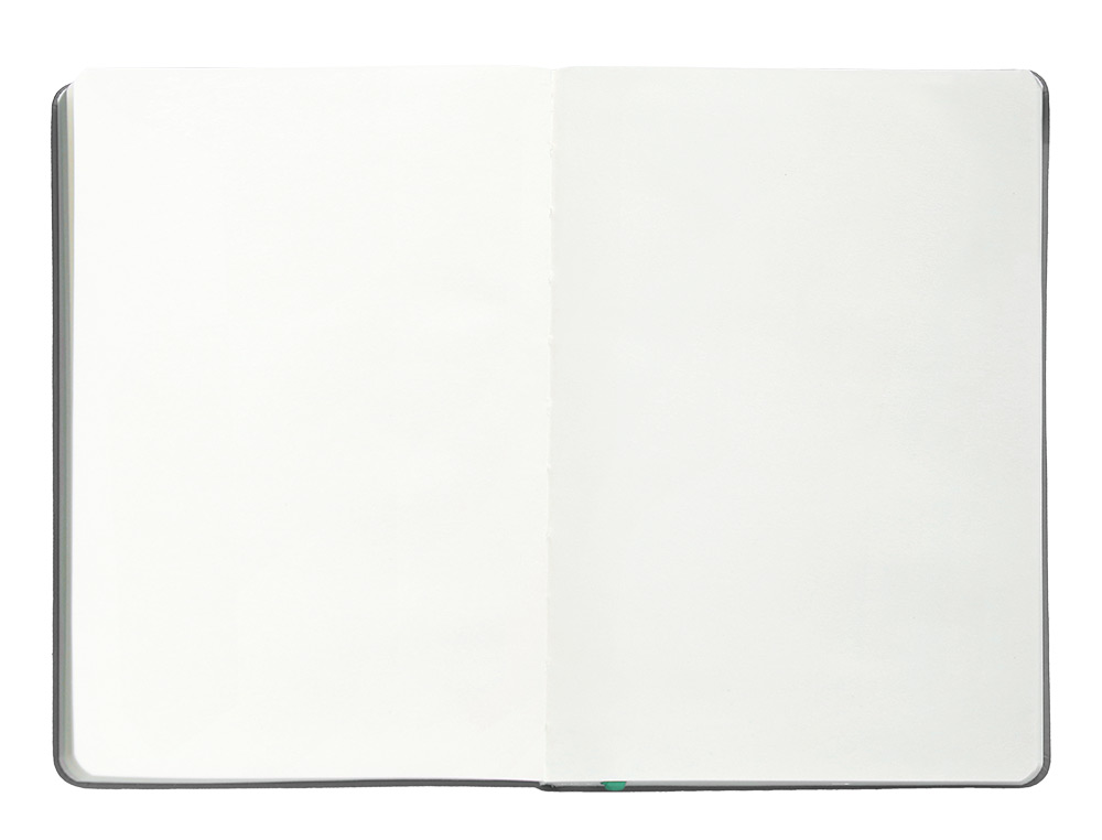 CUADERNO CON GOMILLA ANTARTIK NOTES TAPA DURA A5 HOJAS LISAS GRIS Y TURQUESA 100 HOJAS 80 GR FSC