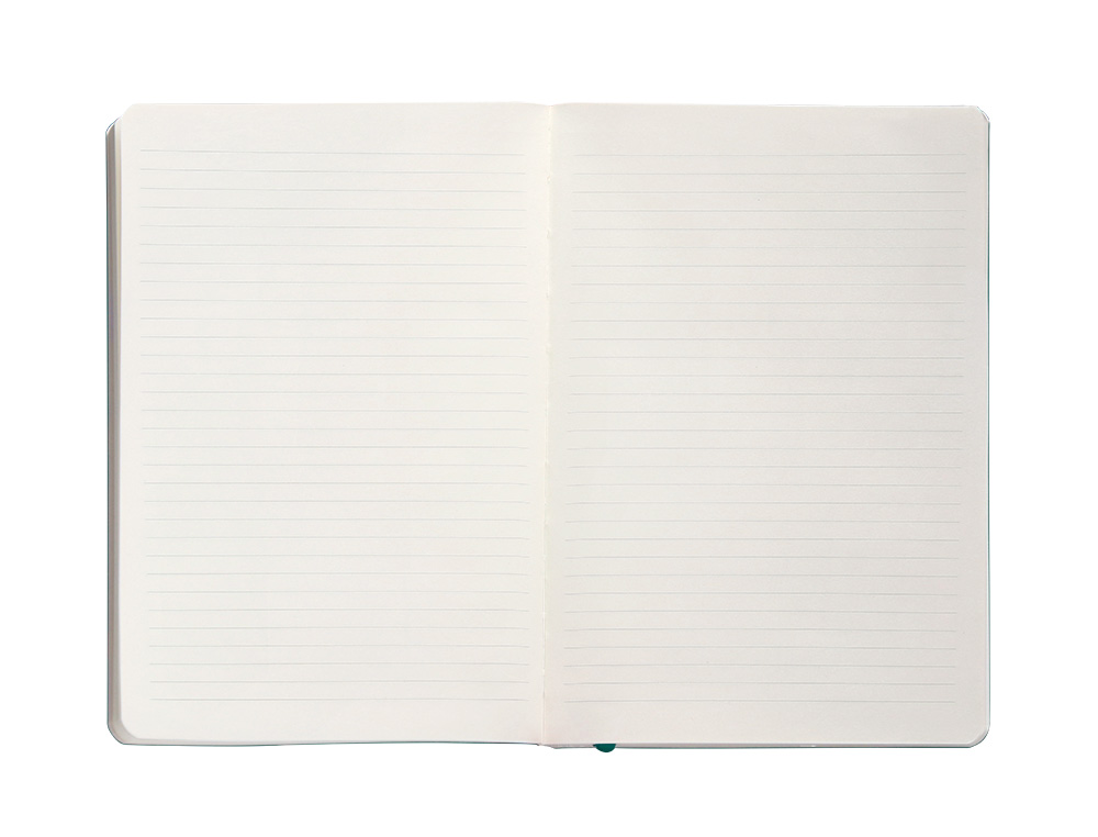 CUADERNO CON GOMILLA ANTARTIK NOTES TAPA BLANDA A5 HOJAS RAYAS VERDE AGUAMARINA 80 HOJAS 80 GR FSC
