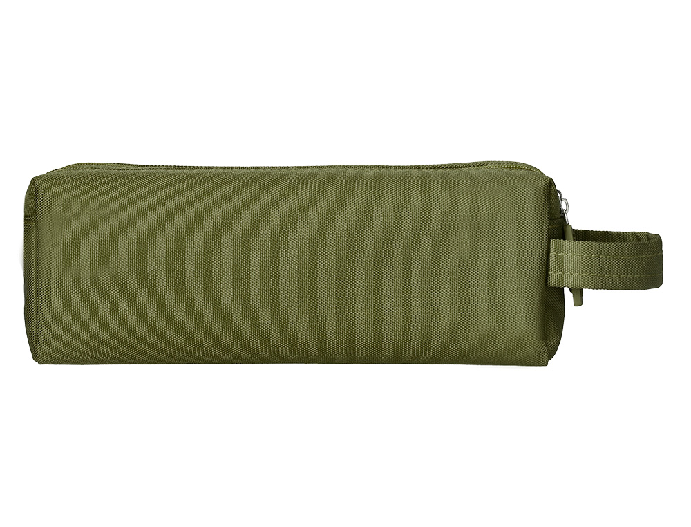 ESTUCHE PORTATODO LIDERPAPEL CLASSIC RECTANGULAR CON ASA 2 CREMALLERAS 210 X80MM VERDE MILITAR