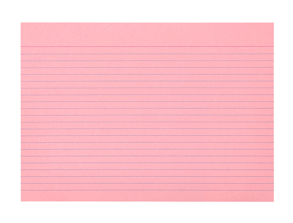 TARJETA LIDERPAPEL PARA ESTUDIAR RAYADA CARTULINA DE COLORES 170GR 160X220MM PAQUETE DE 200 UNIDADES