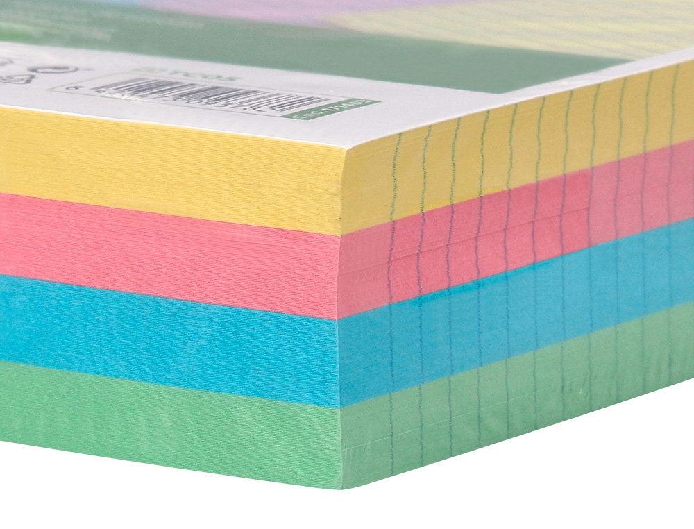 TARJETA LIDERPAPEL PARA ESTUDIAR RAYADA CARTULINA DE COLORES 170GR 160X220MM PAQUETE DE 200 UNIDADES