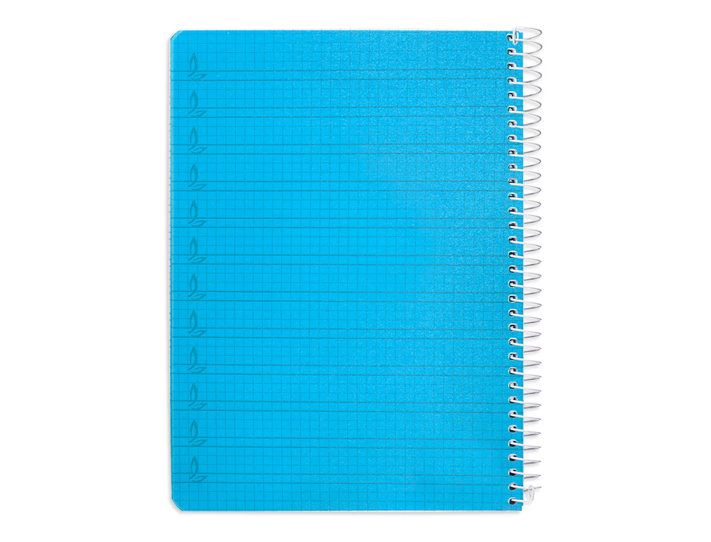 CUADERNO ESPIRAL LIDERPAPEL A5 PAUTAGUIA TAPA PLASTICO 80H 90GR CUADRO PAUTADO 4MM CON MARGEN COLOR AZUL
