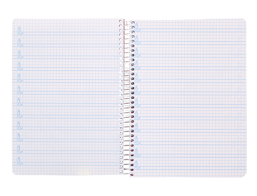 CUADERNO ESPIRAL LIDERPAPEL A5 PAUTAGUIA TAPA PLASTICO 80H 90GR CUADRO PAUTADO 4MM CON MARGEN COLOR AZUL