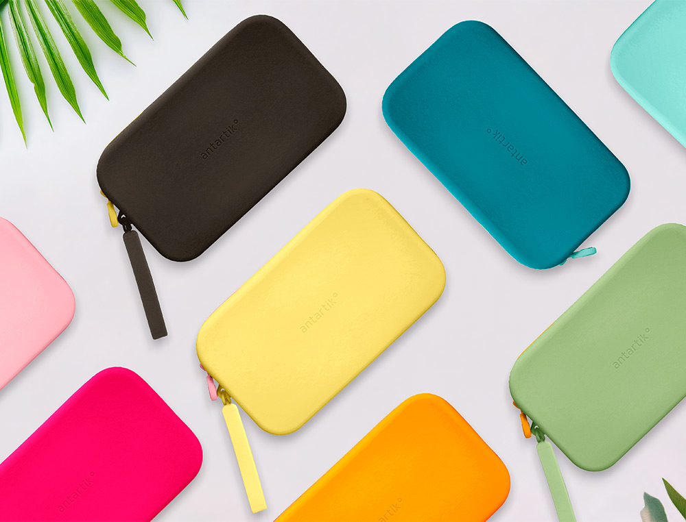 ESTUCHE PORTATODO ANTARTIK TROPICAL DIVE SILICONA SOFT RECTANGULAR 190X120X25 MM VERDE MILITAR