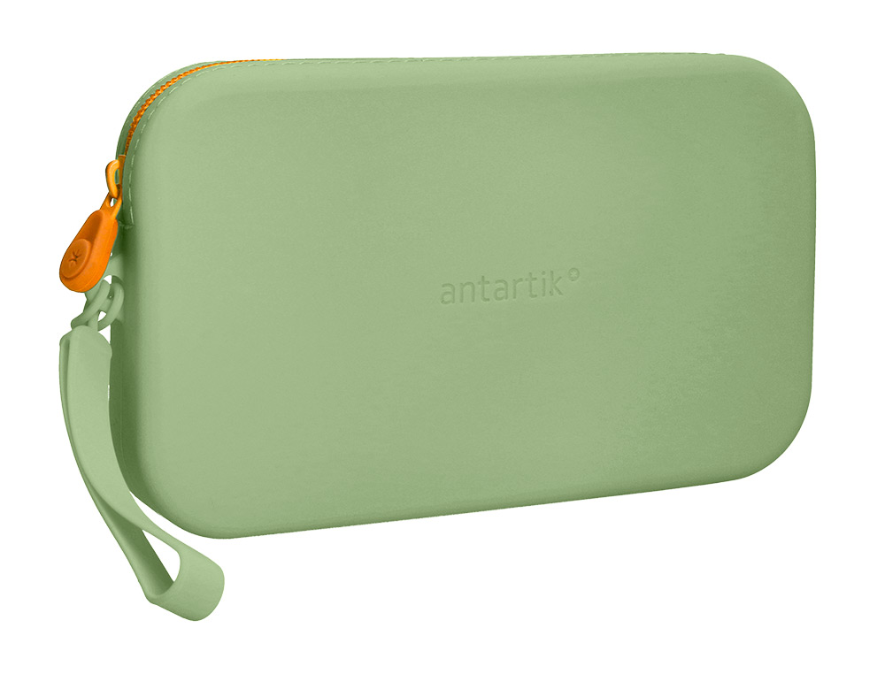 ESTUCHE PORTATODO ANTARTIK TROPICAL DIVE SILICONA SOFT RECTANGULAR 190X120X25 MM VERDE MILITAR