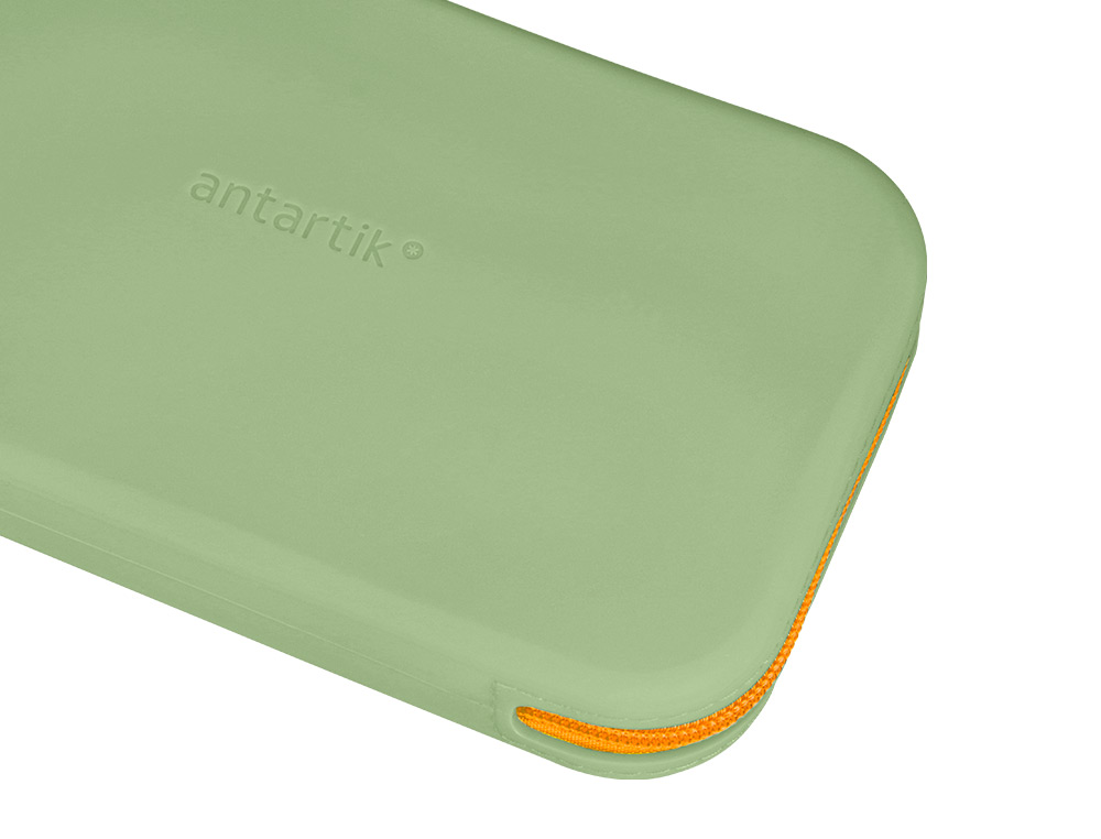 ESTUCHE PORTATODO ANTARTIK TROPICAL DIVE SILICONA SOFT RECTANGULAR 190X120X25 MM VERDE MILITAR