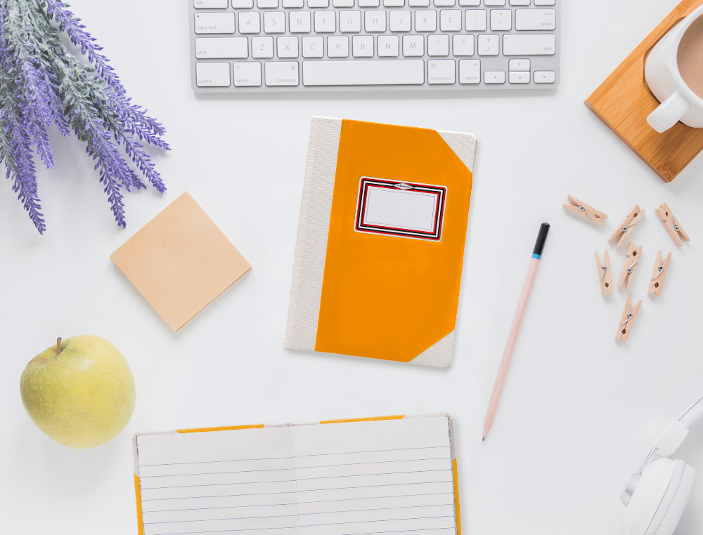 LIBRO CARTONE COSIDO FERNANDES FLECHA DIN A5+ RAYADO HORIZONTAL 50 HOJAS 100 GR NARANJA