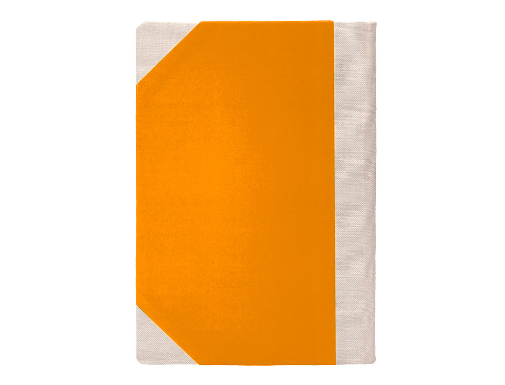 LIBRO CARTONE COSIDO FERNANDES FLECHA DIN A5+ RAYADO HORIZONTAL 50 HOJAS 100 GR NARANJA