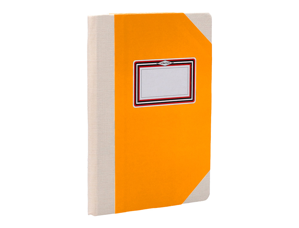 LIBRO CARTONE COSIDO FERNANDES FLECHA DIN A5+ RAYADO HORIZONTAL 50 HOJAS 100 GR NARANJA