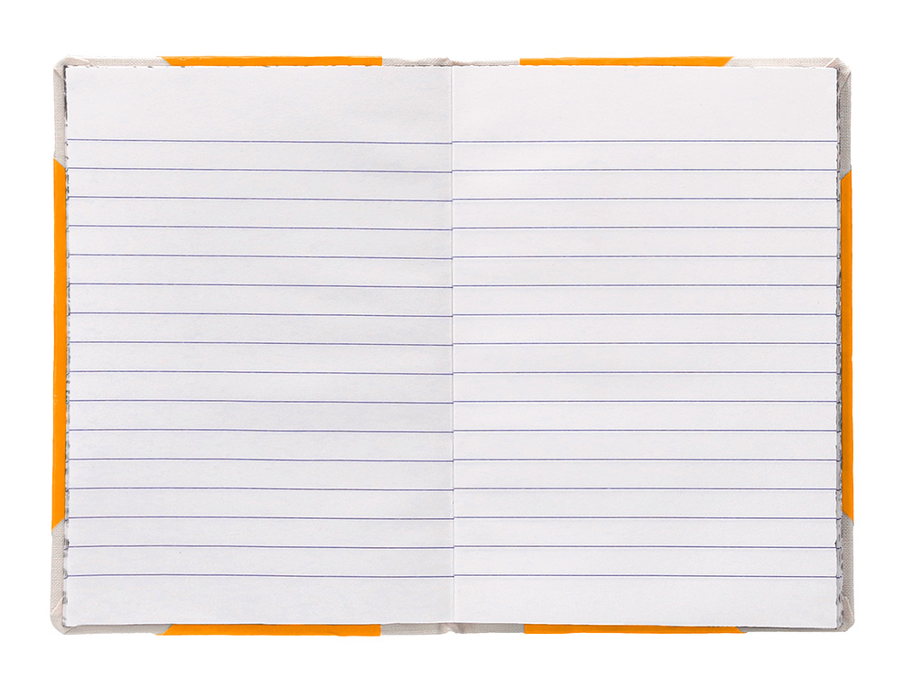LIBRO CARTONE COSIDO FERNANDES FLECHA DIN A5+ RAYADO HORIZONTAL 50 HOJAS 100 GR NARANJA