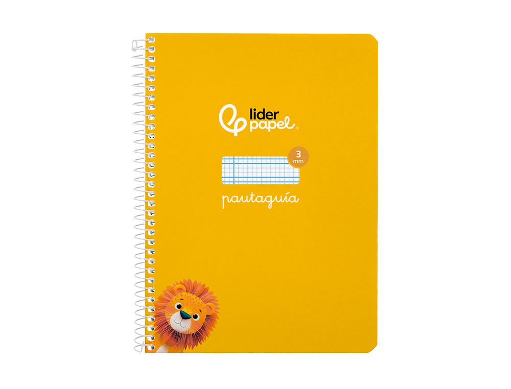 CUADERNO ESPIRAL LIDERPAPEL A5 PAUTAGUIA TAPA BLANDA 40H 75 GR CUADRO PAUTADO 3MM COLOR AMARILLO