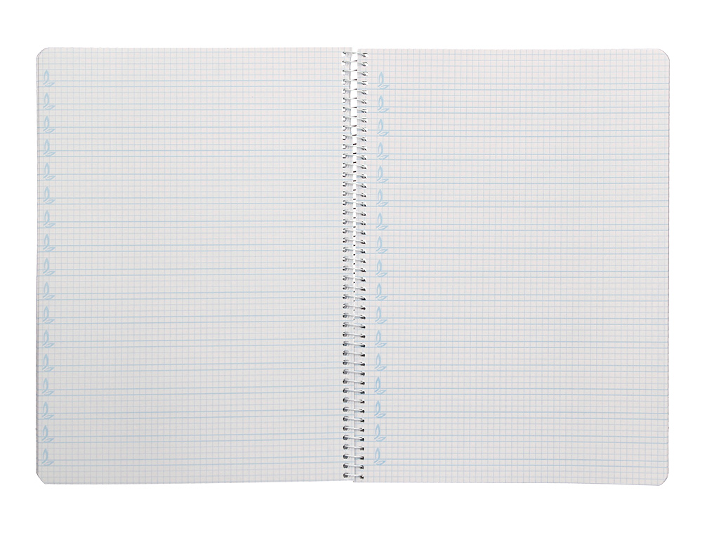 CUADERNO ESPIRAL LIDERPAPEL A4 PAUTAGUIA TAPA DURA 80H 90 GR CUADRO PAUTADO 4MM COLOR AZUL