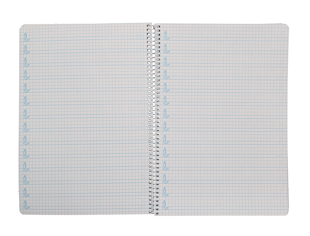 CUADERNO ESPIRAL LIDERPAPEL DIN A4 PAUTAGUIA TAPA DURA 80H 90 GR CUADRO PAUTADO 5MM COLOR AZUL