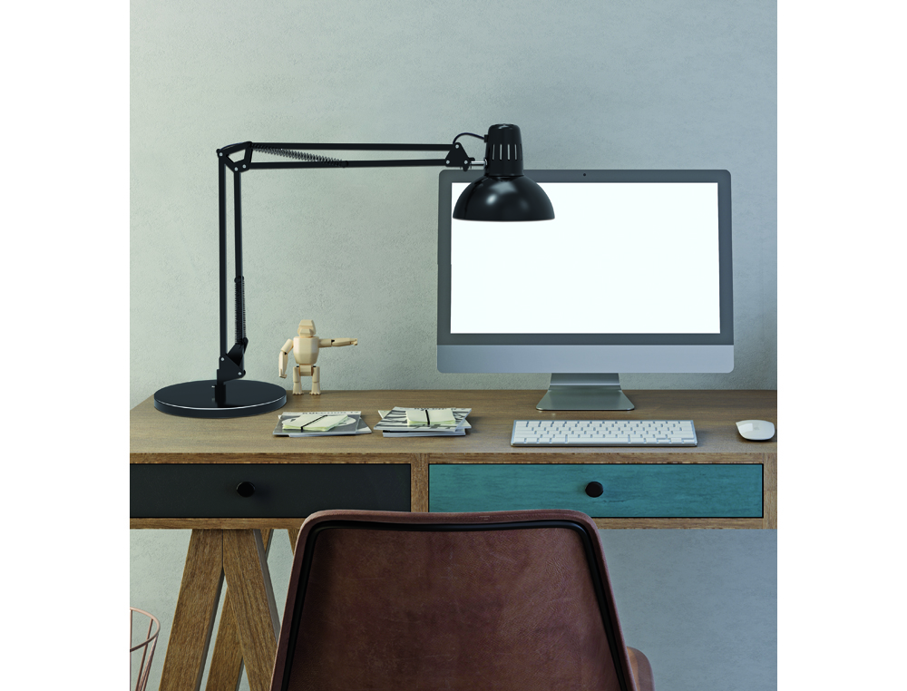 LAMPARA DE ESCRITORIO MAUL STUDY CON BASE COLOR NEGRO 490X350X230 MM