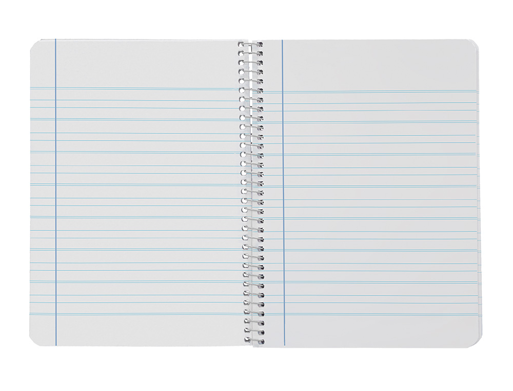 CUADERNO ESPIRAL LIDERPAPEL A4 SMART TAPA BLANDA 80H 75GR RAYADO MONTESSORI 3,5MM CON MARGEN COLORES SURTIDOS
