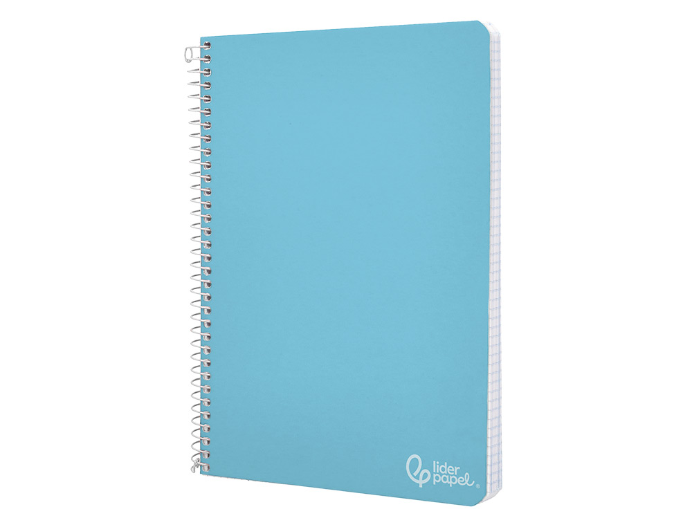 CUADERNO ESPIRAL LIDERPAPEL A4 WITTY TAPA DURA 80H 90GR CUADRO 8MM CON MARGEN COLORES SURTIDOS