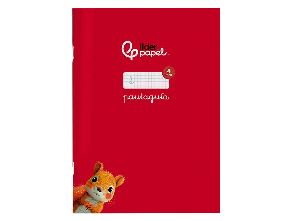 LIBRETA LIDERPAPEL PAUTAGUIA TAPA CARTONCILLO 32H A4 75GR CUADRICULADO PAUTADO 4MM CON MARGEN 6 COLORES SURTIDOS
