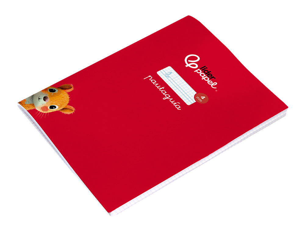 LIBRETA LIDERPAPEL PAUTAGUIA TAPA CARTONCILLO 32H A4 75GR CUADRICULADO PAUTADO 4MM CON MARGEN 6 COLORES SURTIDOS