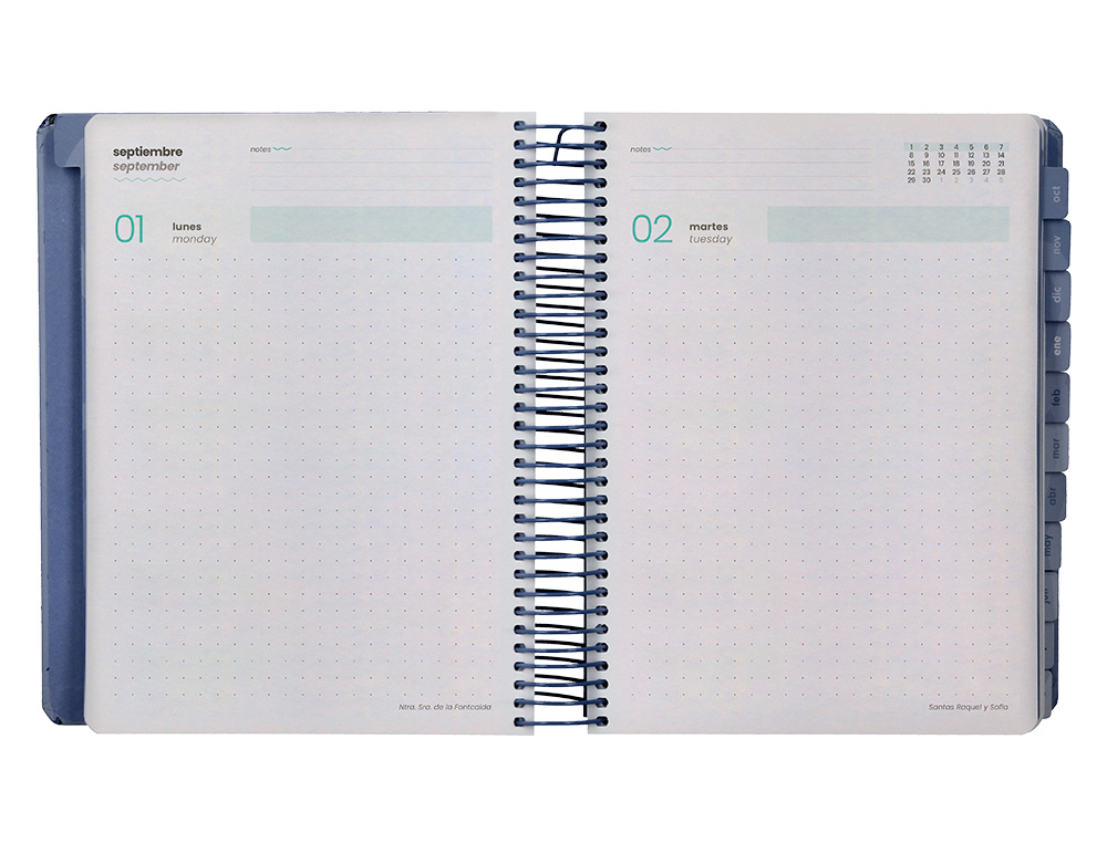 AGENDA ESCOLAR LIDERPAPEL 25-26 ESPIRAL PATTERNS MILITAR GRIS DIA PAGINA A5 BILINGE PAPEL FSC 80 GR