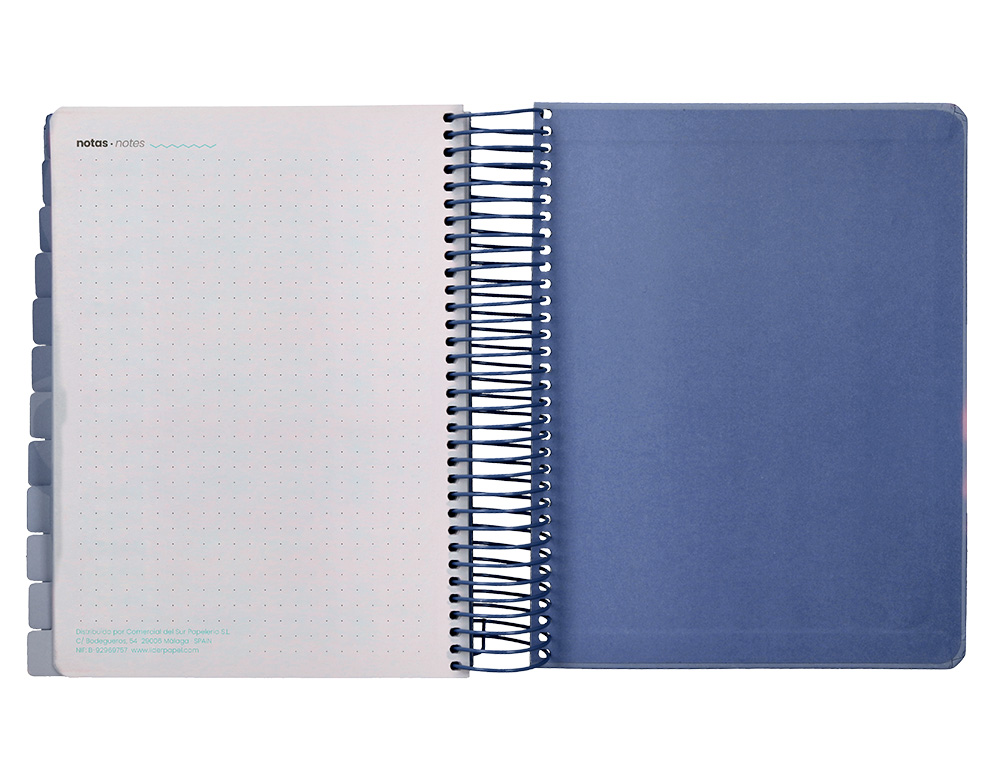 AGENDA ESCOLAR LIDERPAPEL 25-26 ESPIRAL PATTERNS MILITAR GRIS DIA PAGINA A5 BILINGE PAPEL FSC 80 GR